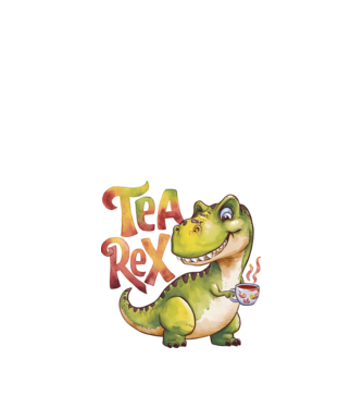 Tea Rex model alb pe tricou