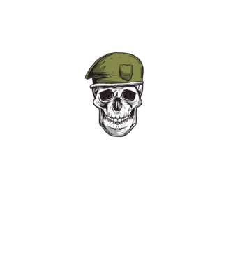 Craniu Soldat model turcoaz pe tricou