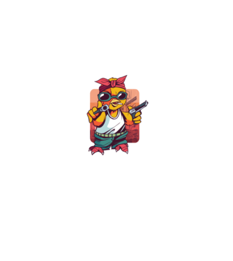 Pew Pew Pew Madafakas Pui model negru pe tricou