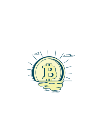 Bitcoin sunrise model nisipiu pe tricou