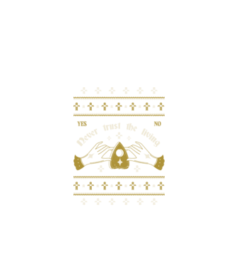 Ouija Motiv de Crăciun model negru pe tricou