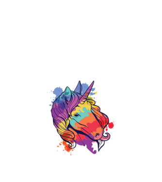 Curcubeu colorat Unicorn tricou model nisipiu pe tricou