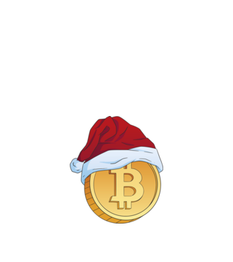 Crăciun Bitcoin model nisipiu pe tricou