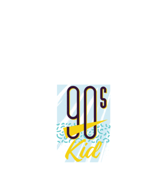 Retro 90s Kid model nisipiu pe tricou