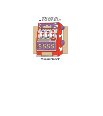 Slot machine model alb pe tricou