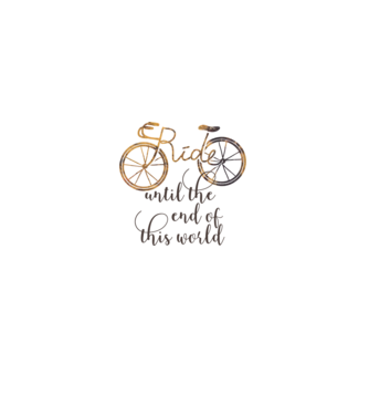 Ride until the end of this world model gri pe tricou