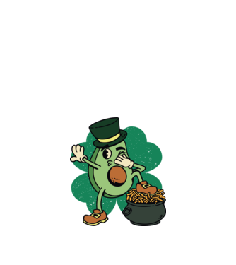Avocado St. Patrick DAB model alb pe tricou