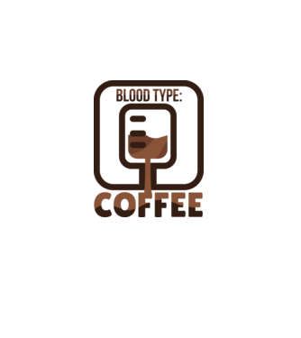 Grupa mea de sânge este cafeaua model alb pe tricou