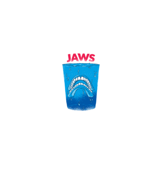 Jaws dinți tricou parodie model negru pe tricou