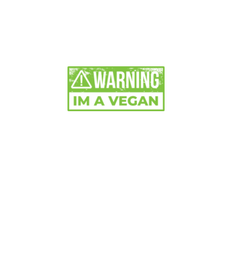 Atenție, sunt vegan model negru pe tricou
