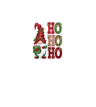 HOHOHO Gnome model negru pe tricou