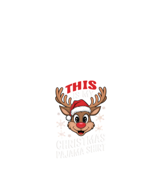 Christmas Pajama Reindeer Negru model negru pe tricou
