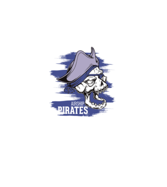 Airship Pirates 2 - Pirat model albastru deschis pe tricou