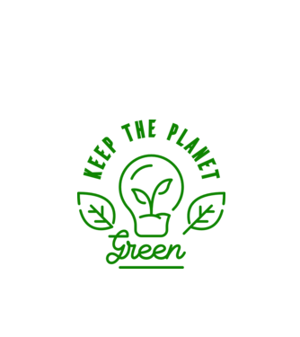 Keep The Planet Green - Ziua Pământului model alb pe tricou