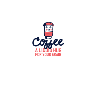Cafea - o îmbrățișare lichidă pentru creier model albastru regal pe tricou