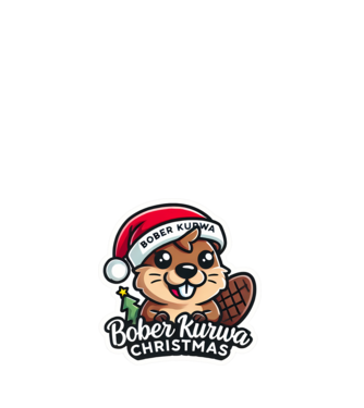 Bober Kurwa Christmas 1 model alb pe tricou