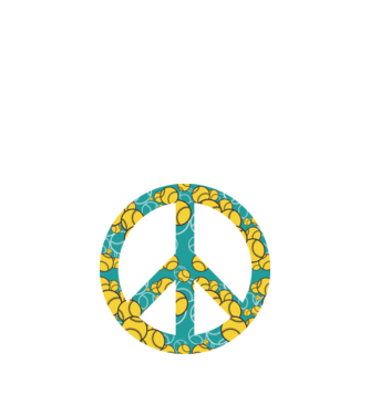 Simbol Baseball Peace model negru pe tricou