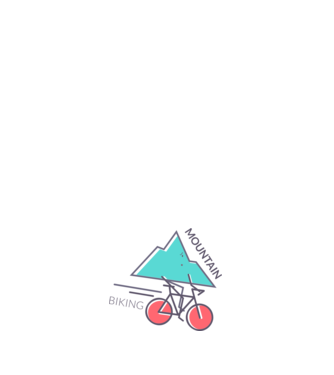 Mountain Biking model alb pe tricou