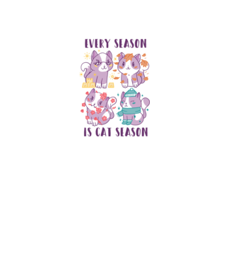 Every Season is Cat Season model roz deschis pe tricou
