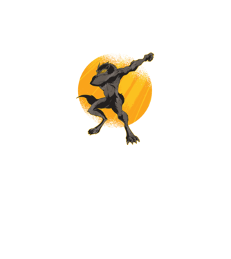 Vârcolac DAB model negru pe tricou