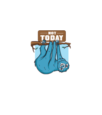 Not today Leneș model alb pe tricou