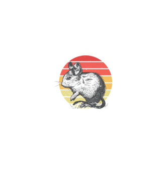 Retro Degu model negru pe tricou