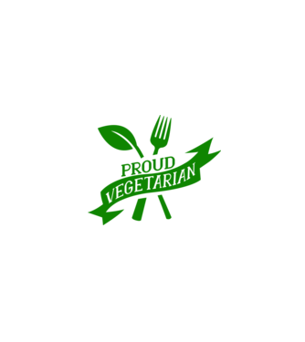 Proud Vegetarian model negru pe tricou