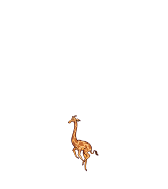 Girafă drăguță model alb pe tricou