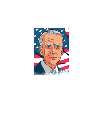 Joe Biden USA model negru pe tricou
