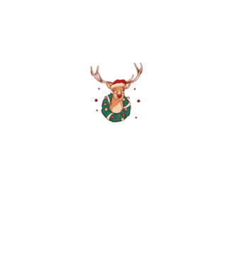 Oh deer, Christmas is here model negru pe tricou