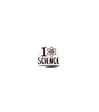 I Love Science știință model negru pe tricou