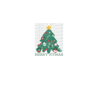 Merry Fitmas Fitmas Pom de Crăciun Fitness model negru pe tricou