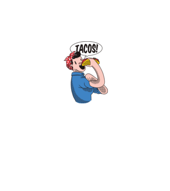 Tacos feminism model roșu pe tricou