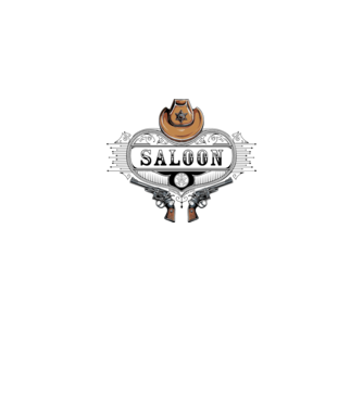 Cowboy saloon western model gri pe tricou
