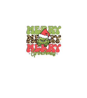 Merry Grinchmas model gri pe tricou