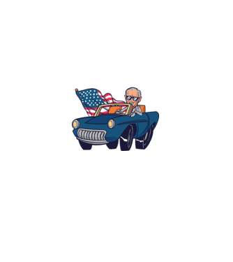 'Ridin'' with Biden - SUA 2020 alegeri' model albastru regal pe tricou