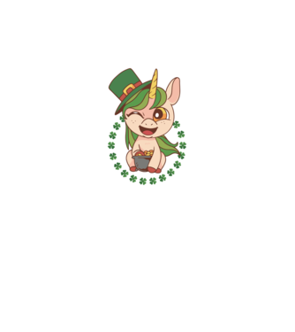 St Patrick Unicorn model gri închis pe tricou
