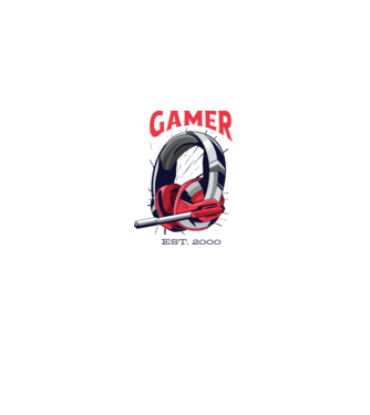 Gamer est. 2000 model alb pe tricou