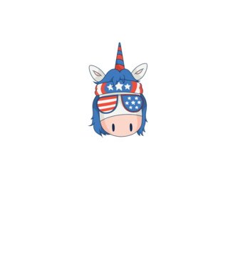 SUA unicorn model negru pe tricou