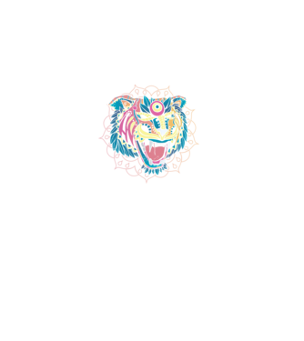 Tigru Mandala model negru pe tricou