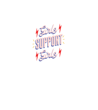 Girls Support Girls Ziua Femeii model negru pe tricou