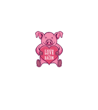 All you need is love and bacon model negru pe tricou