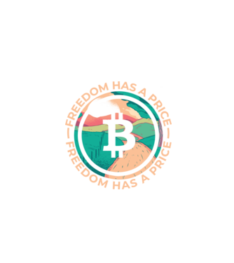 Libertatea are preț Bitcoin model negru pe tricou