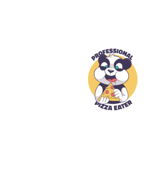 Panda Pizza model galben neon pe tricou