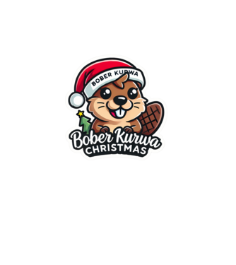 Bober Kurwa Christmas 1 model alb pe tricou