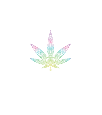 Frunză colorată de marijuana model  pe tricou