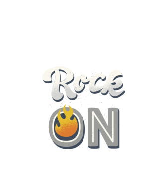 Rock On model negru pe tricou