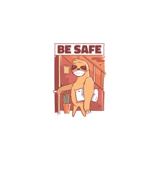 Leneș Be Safe model negru pe tricou