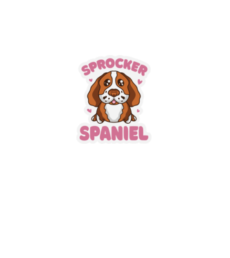 Sprocker Spaniel model negru pe tricou