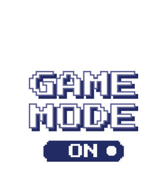 Game mode on Gamer pixel model alb pe tricou